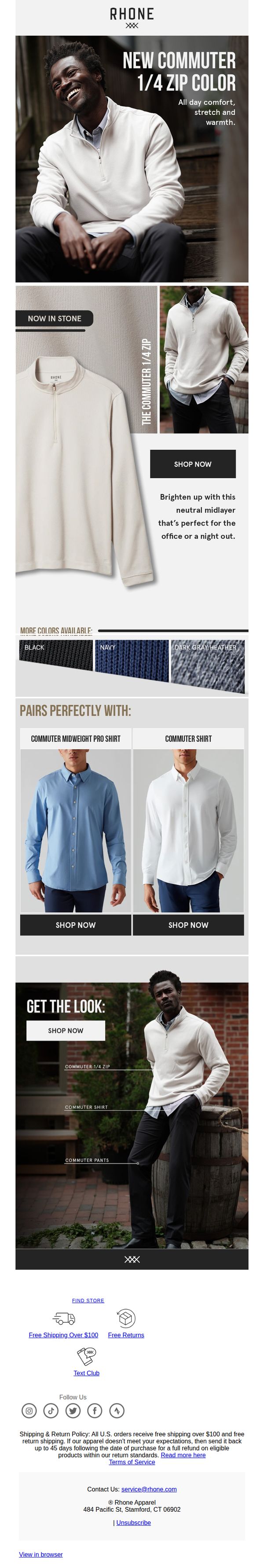 6. New Color in the Commuter 1/4 Zip
