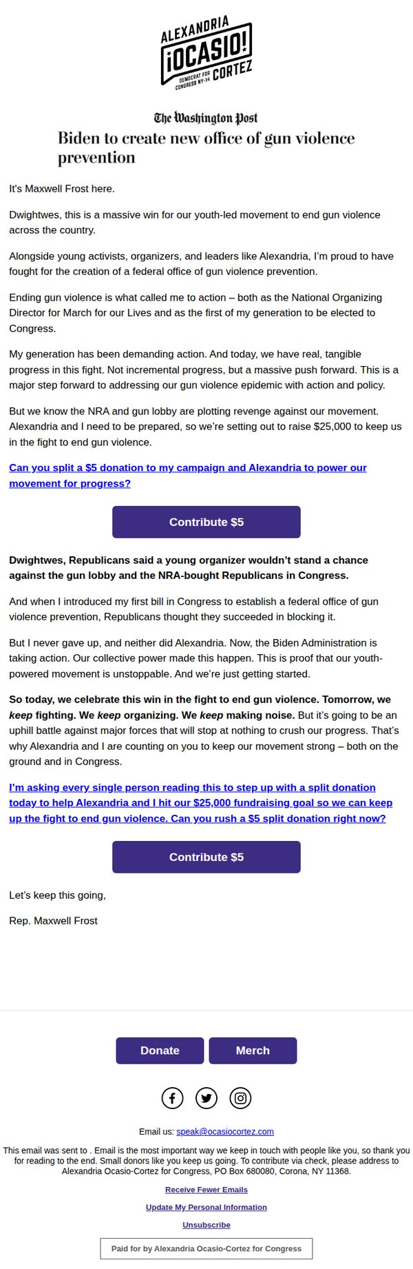 Alexandria Ocasio Cortez