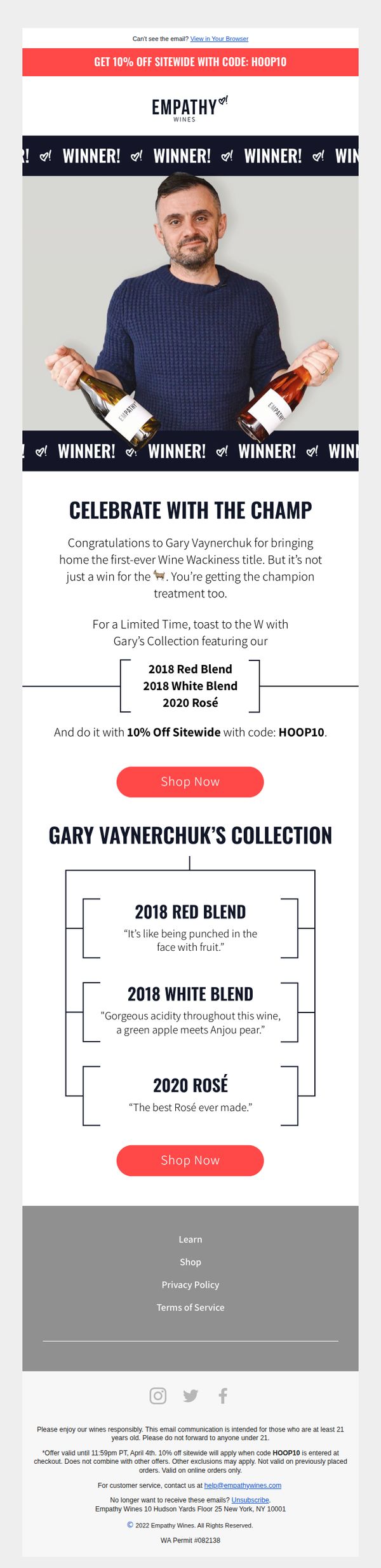 8. And the Winner is…  🏀🍷