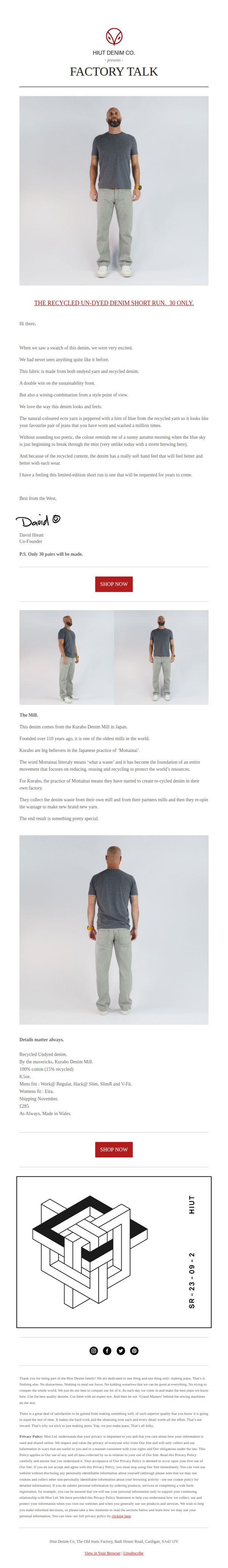 8. Recycled Undyed Denim.