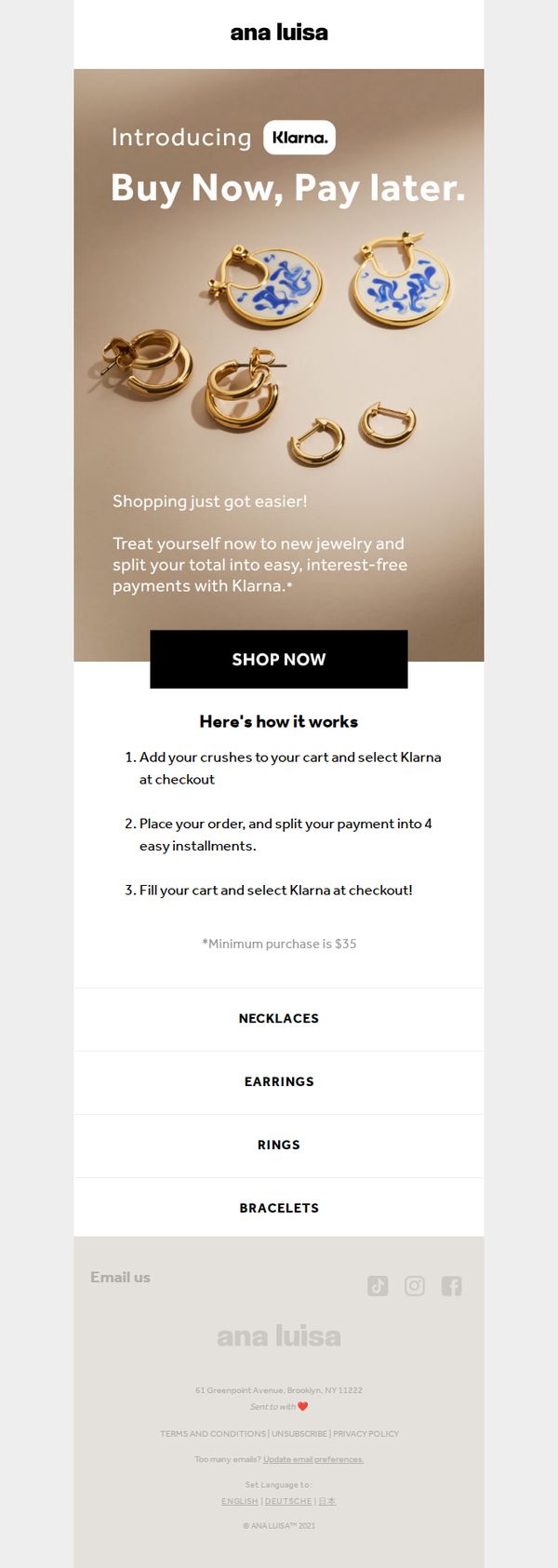 9. Introducing: Buy Now, Pay Later with Klarna 🛍️