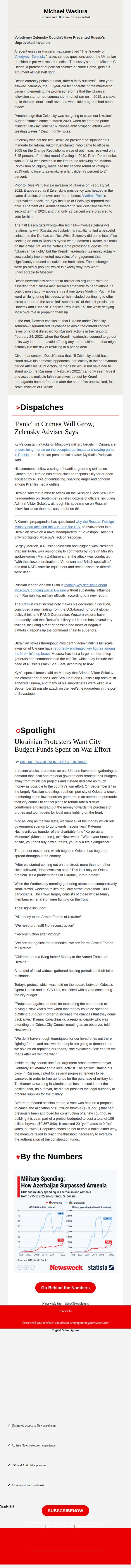 9. Newsweek: Why 'Panic' in Crimea Will Grow