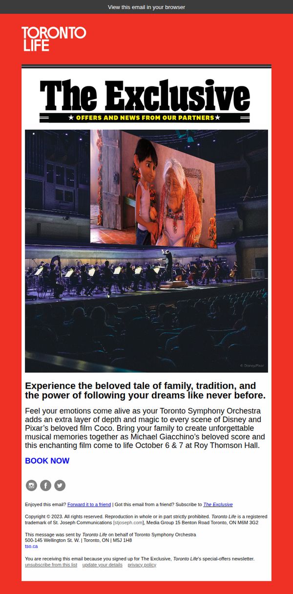7. Disney Pixar's Coco comes to life with the TSO!