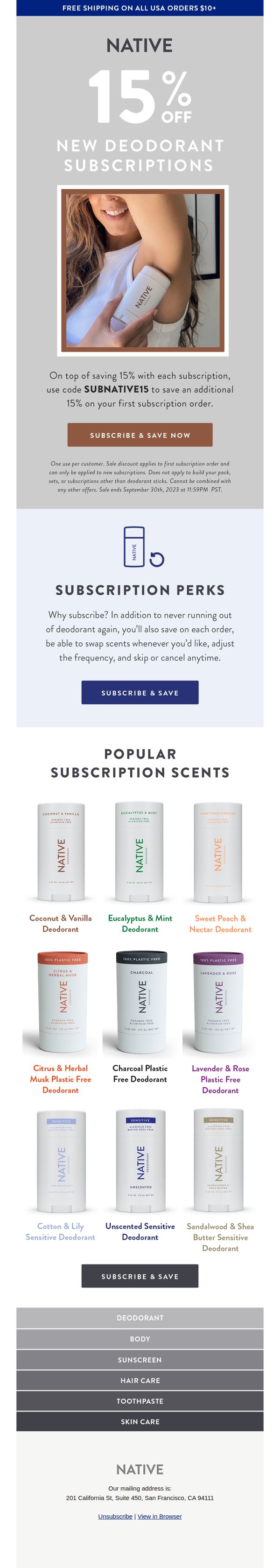 6. 15% Off Subscription Sale