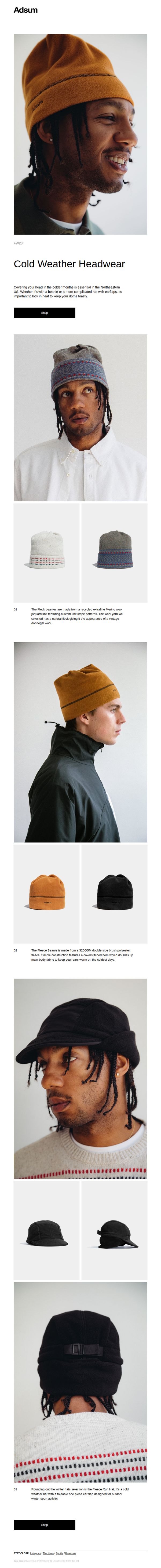 10. Adsum: Cold Weather Headwear