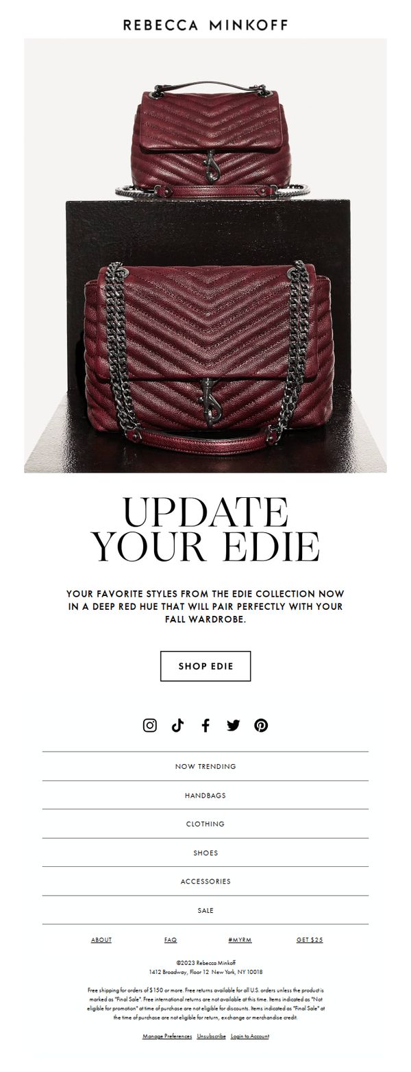 7. Rebecca Minkoff: Your Favorite Edies now in Garnet