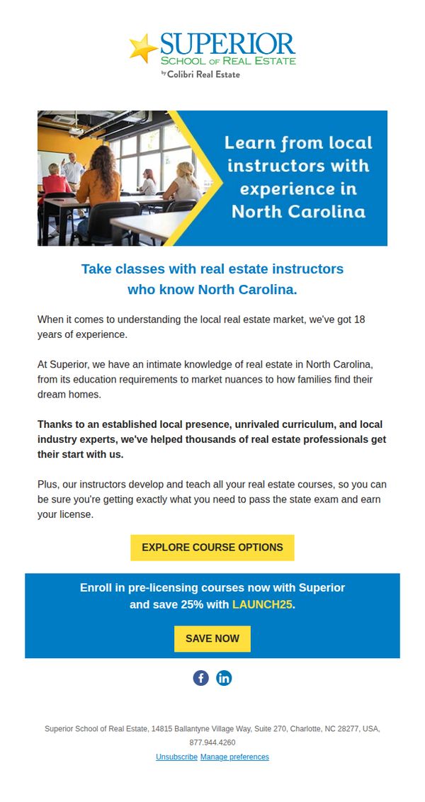 10. Learn from North Carolina instructors who know their stuff