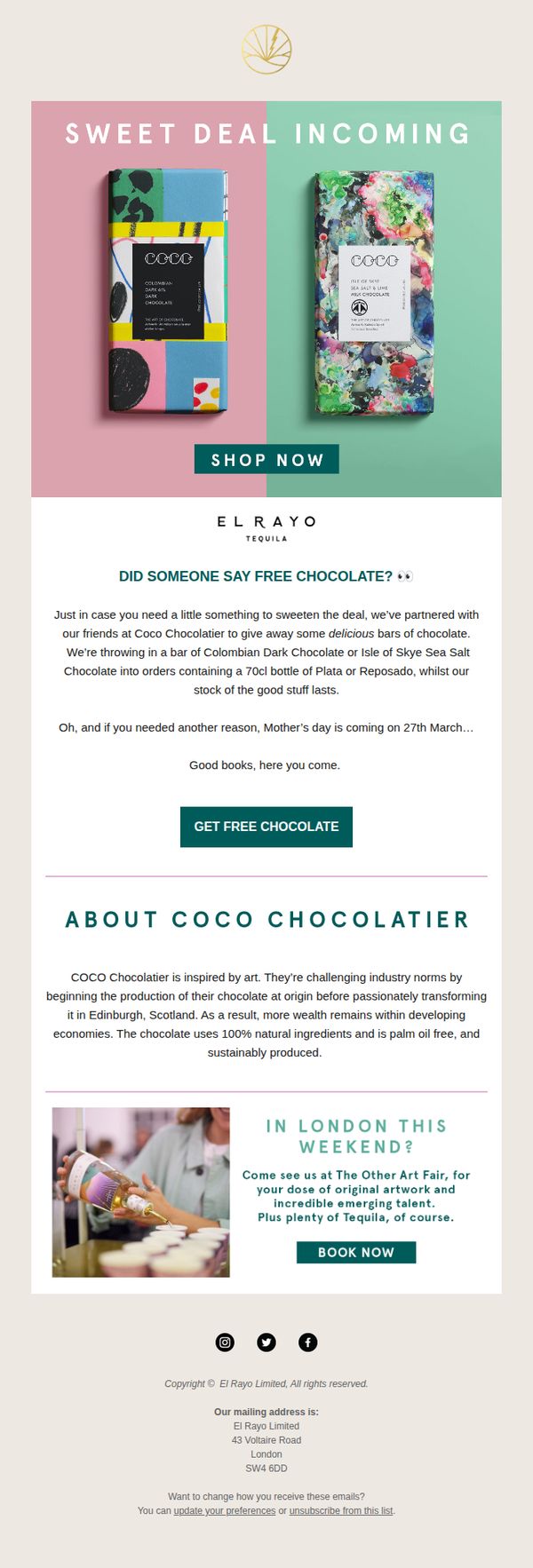 6. 🆓 FREE Chocolate.