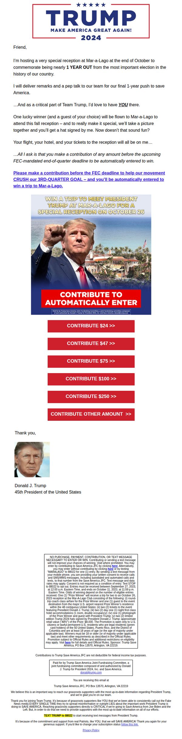 10. Donald J. Trump: Meet me at Mar-a-Lago!