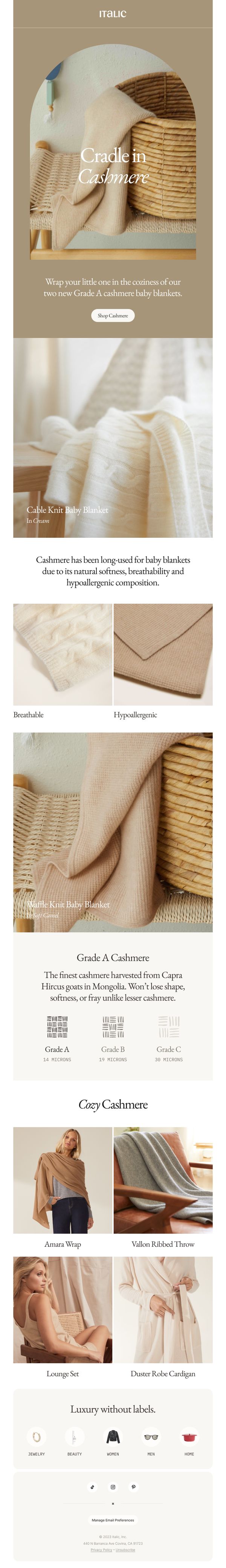 6. Cradle in Cashmere