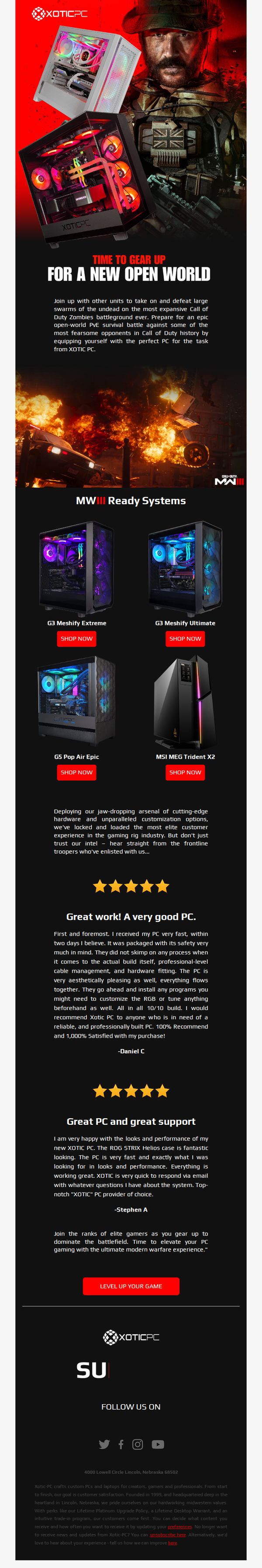 6. Craft Your Own Saga - Customize a XOTIC PC
