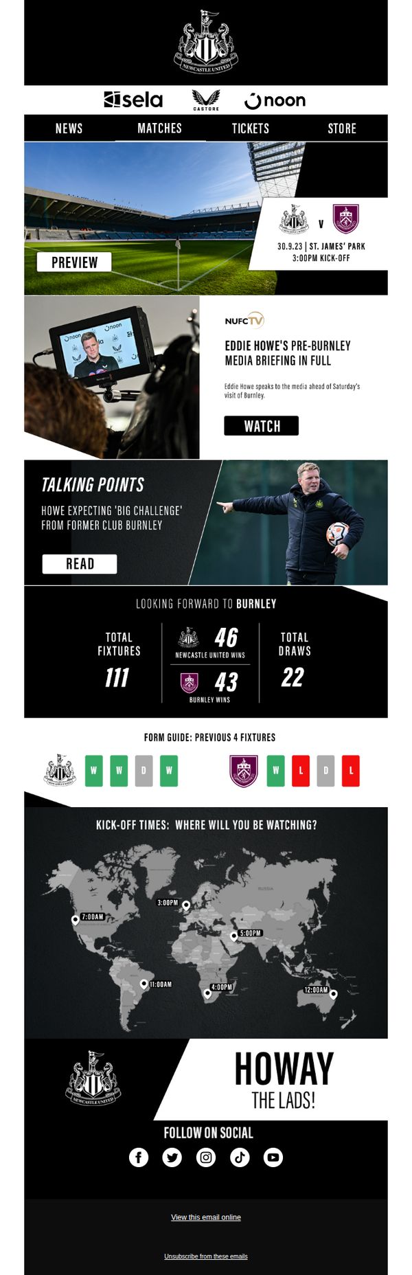 9. Newcastle United v Burnley