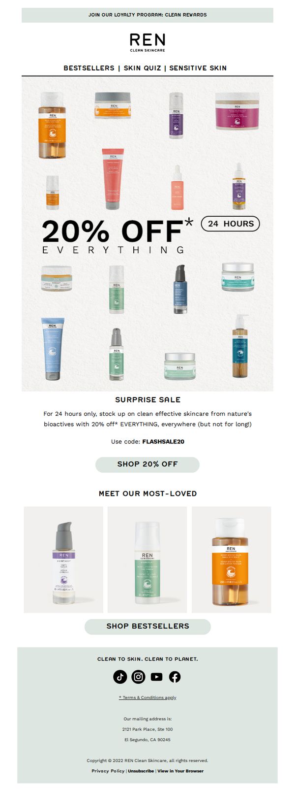 8. 24 HOURS 🚨| 20% OFF everything
