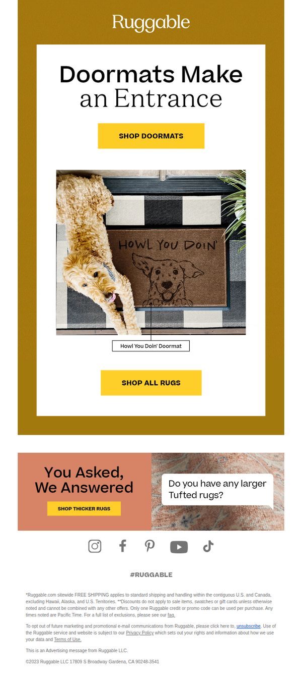 7. Ruggable: Make a Great First Impression