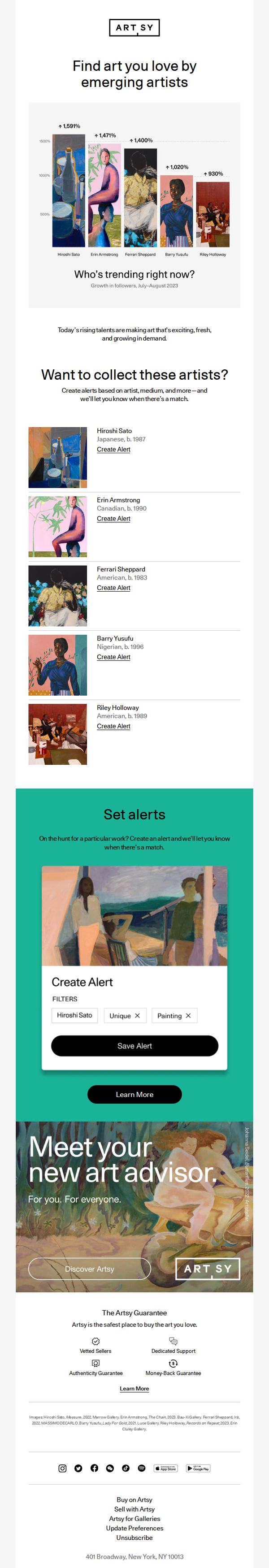 10. Find art you love by emerging artists