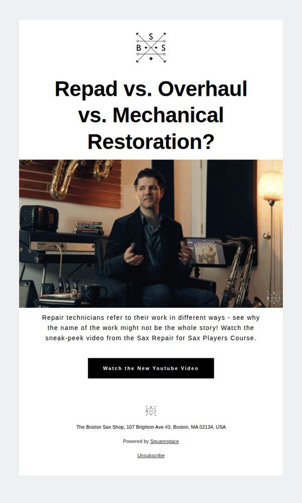 7. The Boston Sax Shop: 🎷Overhaul, Repad, Mechanical Restoration - What’s the Difference?