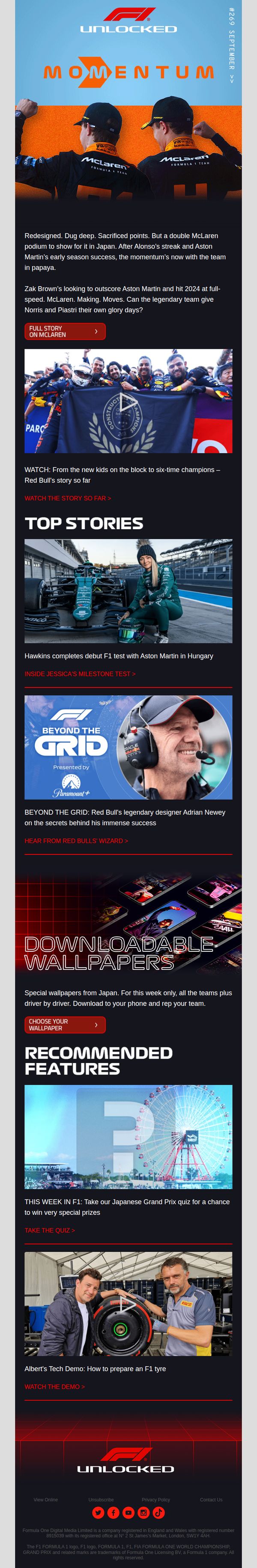 8. Exclusive wallpapers: Suzuka special