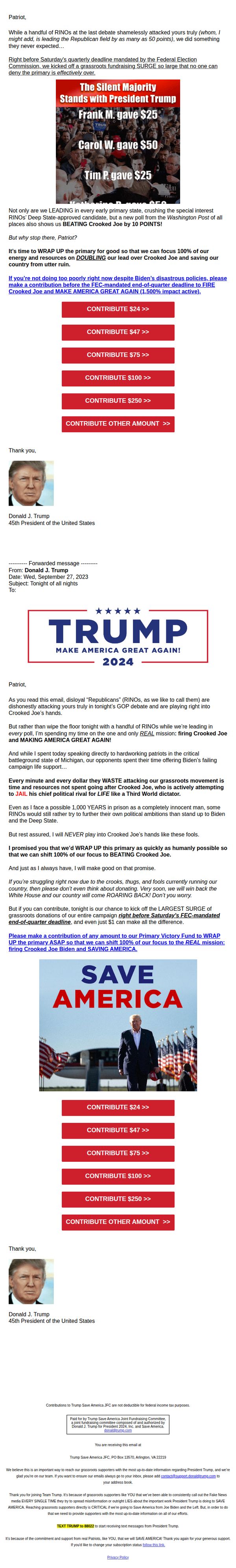 7. re: The last debate