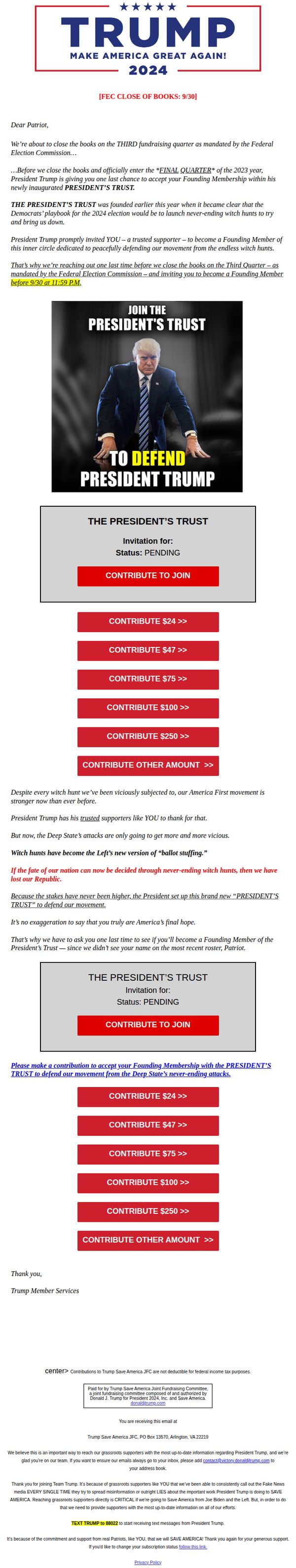 9. RE: Before the FEC Close of Books