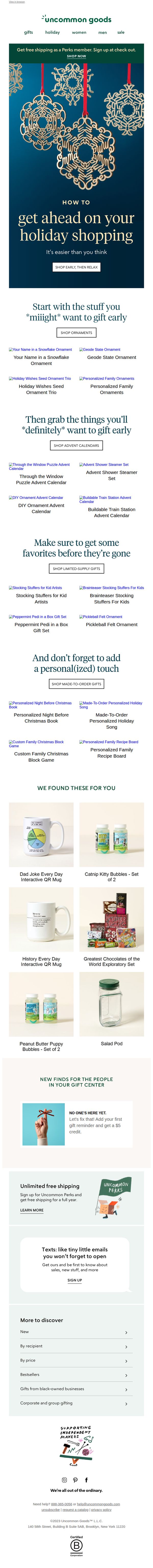 uncommon goods
