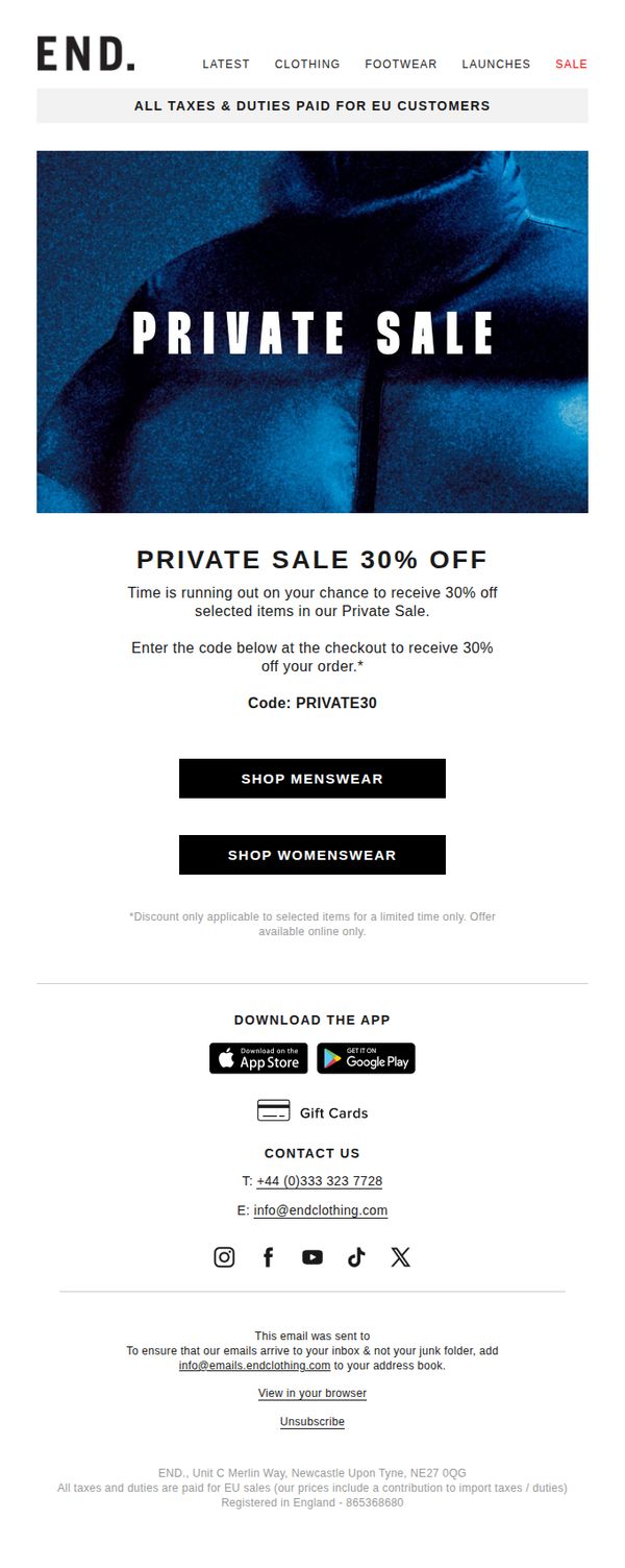 END. Clothing
