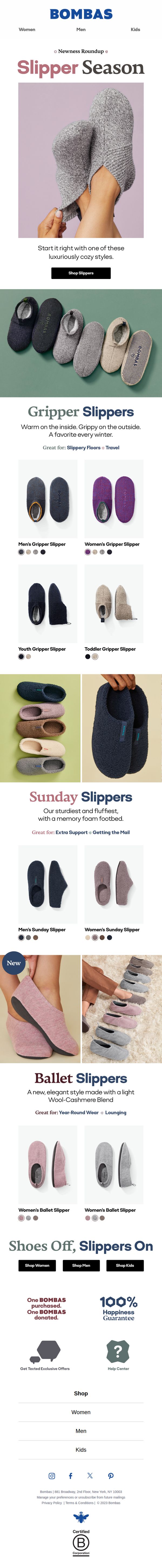 9. Bombas: Introducing: All Our New Slippers