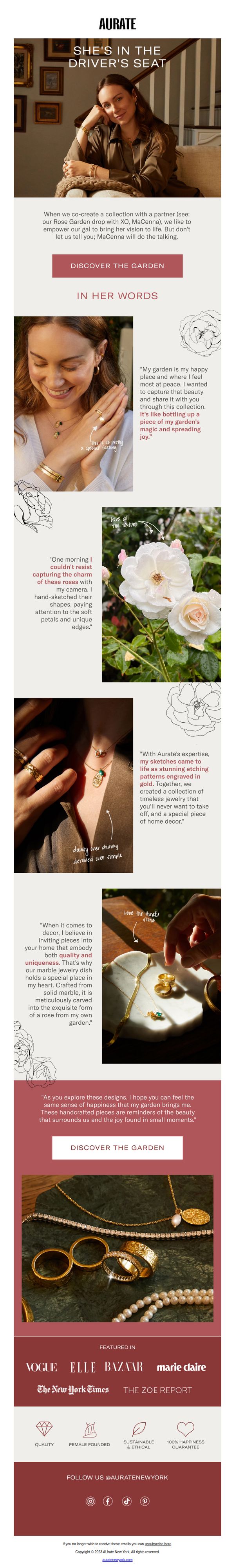 7. Aurate: OUR LIMITED EDITION ROSE GARDEN COLLAB