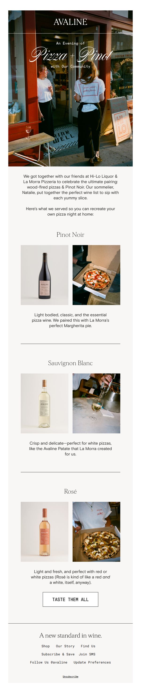 9. Avaline : Pizza & Pinot: together forever