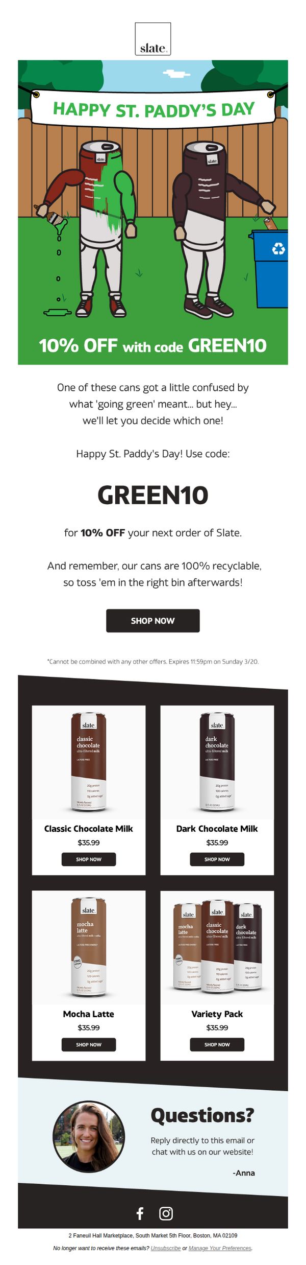 6. 🍀 Green Discount for St. Paddy's!