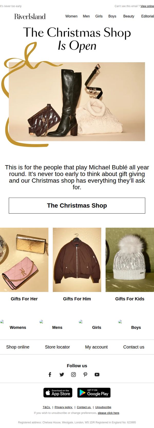 7. River Island: The Christmas Shop is open!