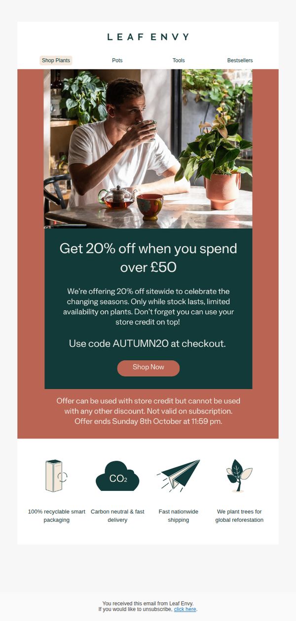 9. Leaf Envy: Autumn Sale! 20% OFF 🍂
