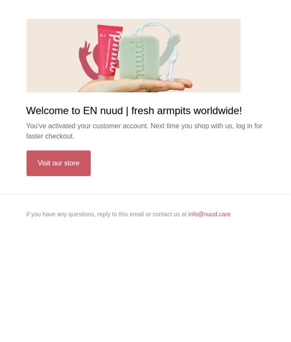 9. Customer account confirmation