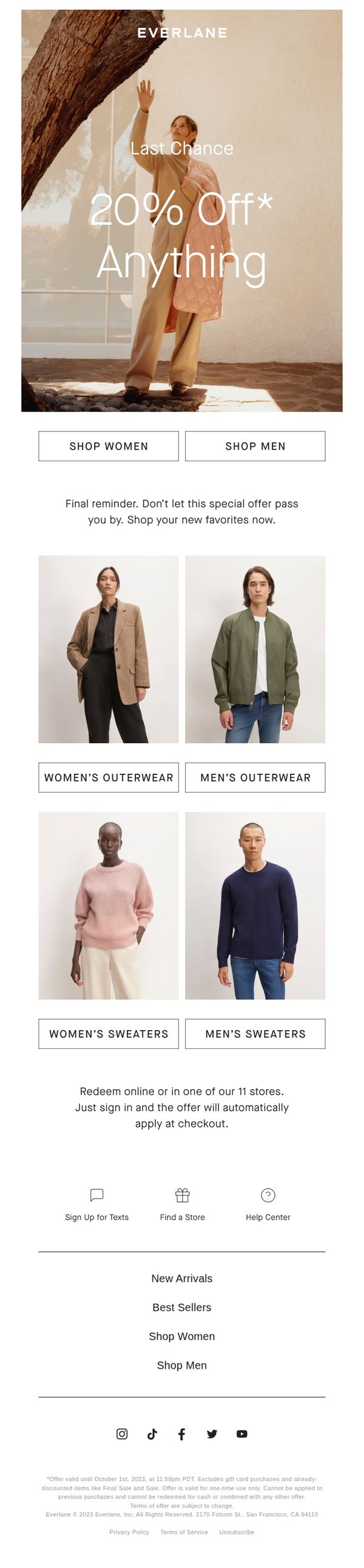 7. Last Chance To Save 20% Off Anything