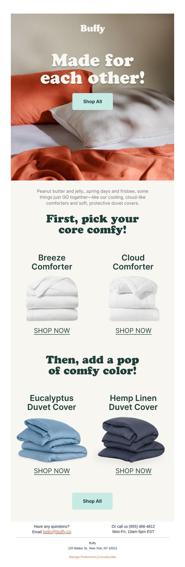 8. Buffy: The easiest way to keep your comforter clean!