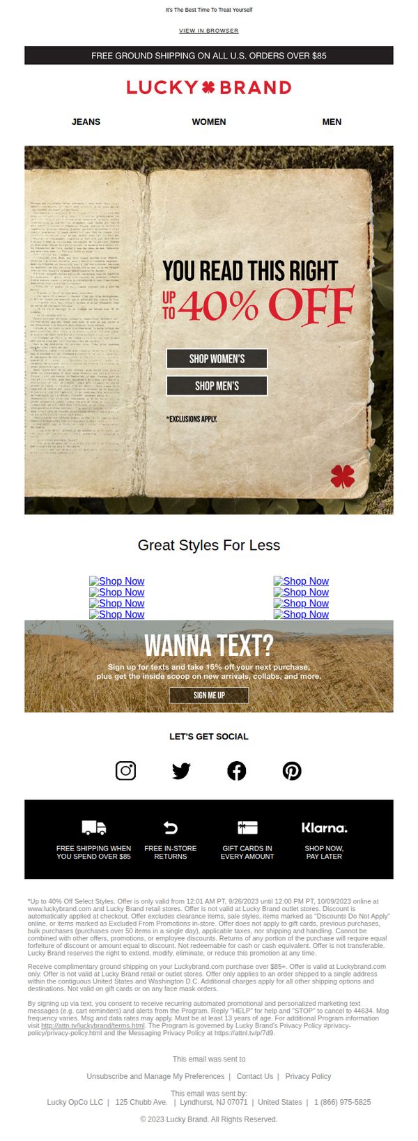 7. Great Styles For Less! Up To 40% Off