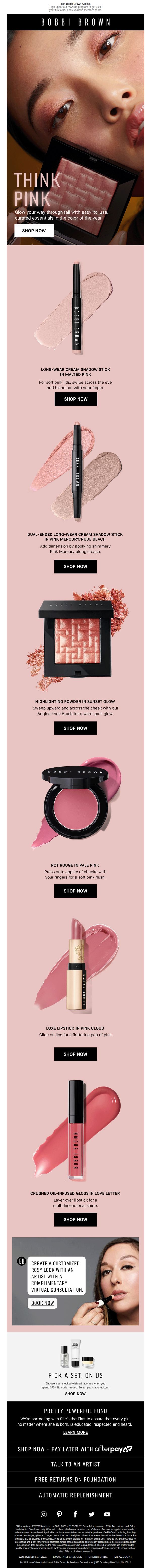 7. Radiate in rosy shades