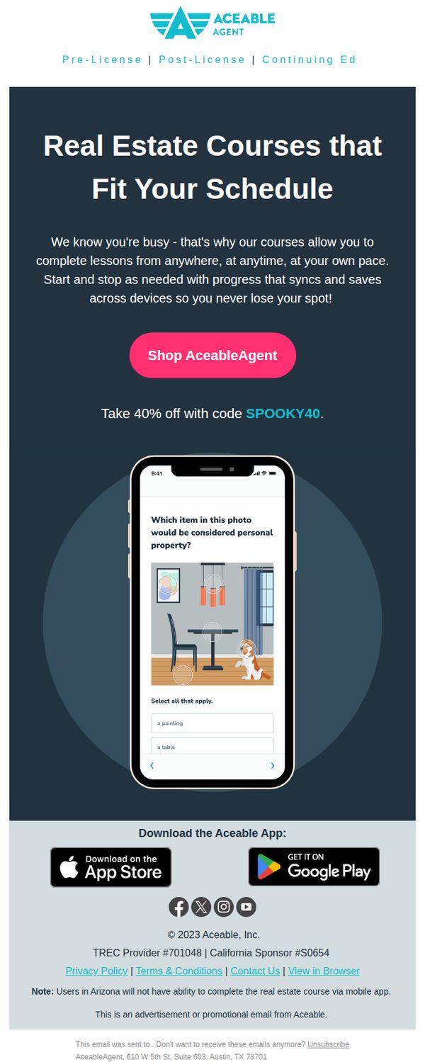 6. AceableAgent: Online real estate courses that fit any schedule
