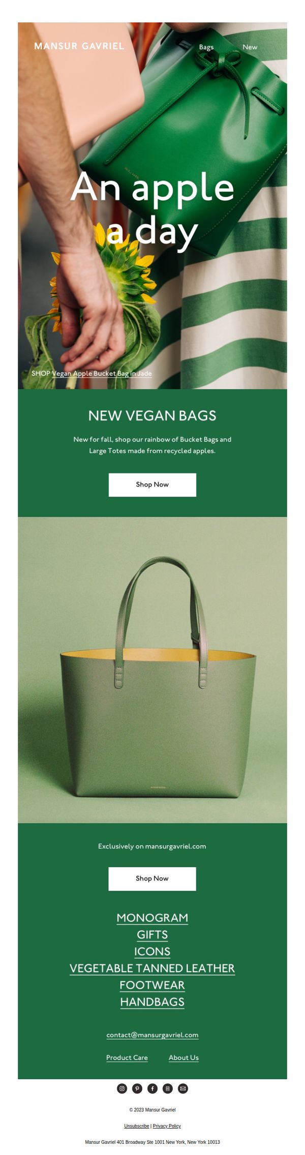 6. New vegan bags 🍎
