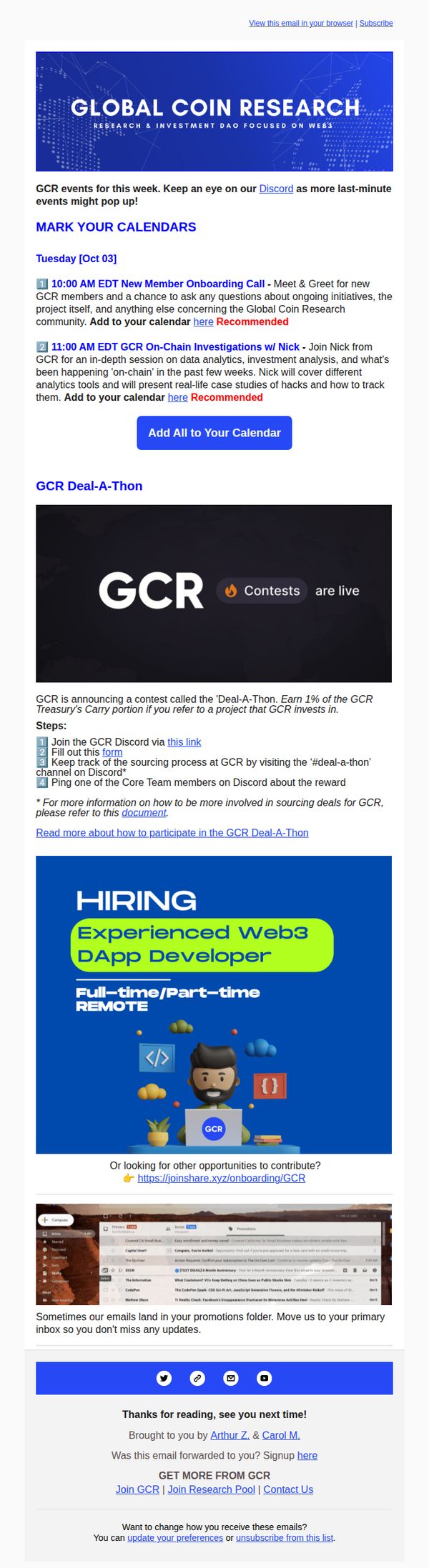 6. 🔵 GCR Events: Week of 02 Oct