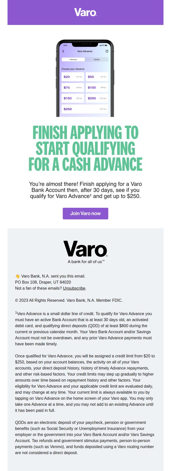 6. Need a cash advance of $20-$250? 🤑