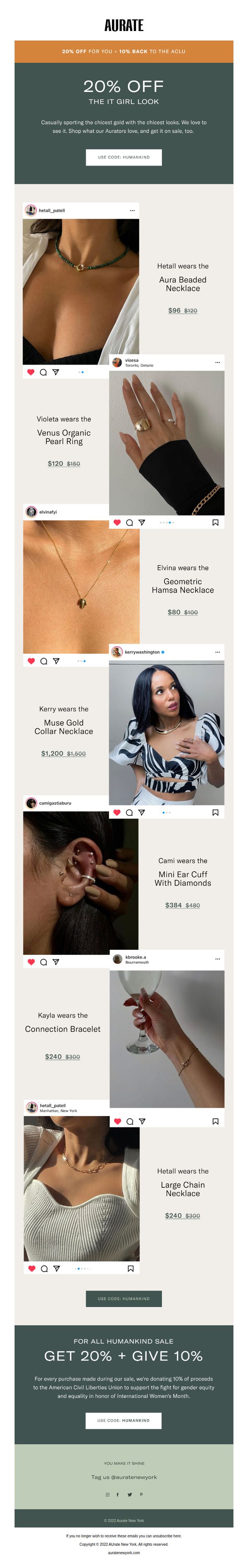 6. Aurate: 20% OFF IG’S MOST POPULAR