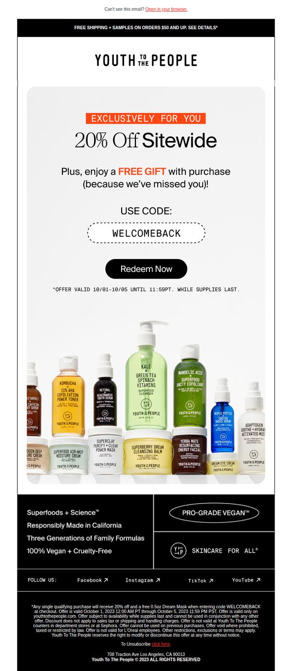 8. Hurry, 20% OFF Is Waiting For You!