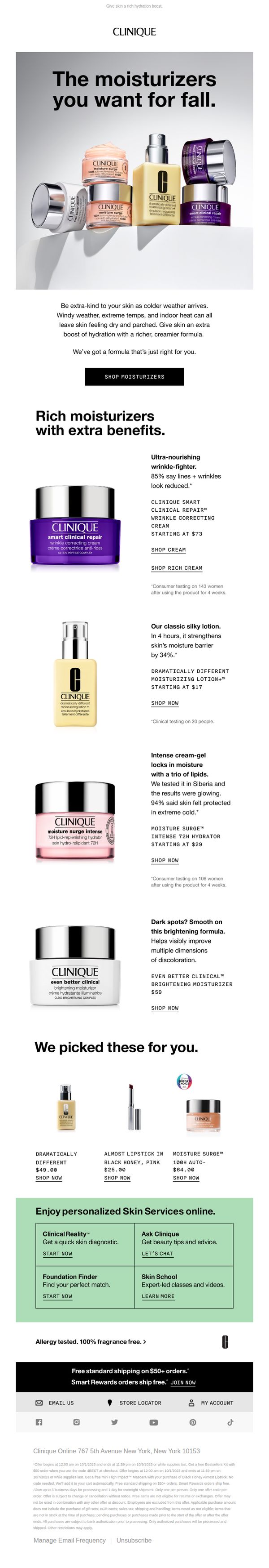 7. Our top fall moisturizers.