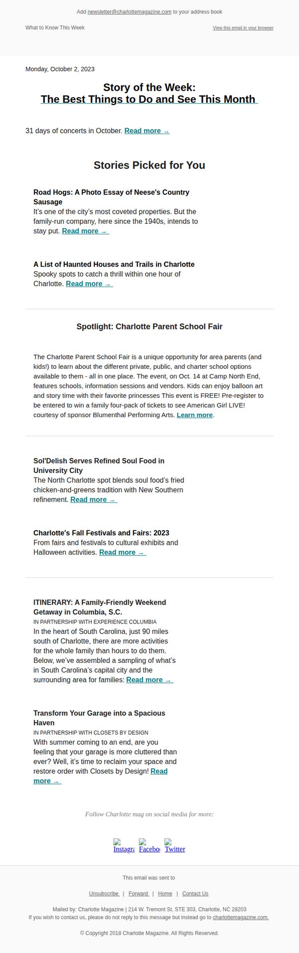 8. Charlotte Magazine: The Best Things to Do and See This Month in Charlotte