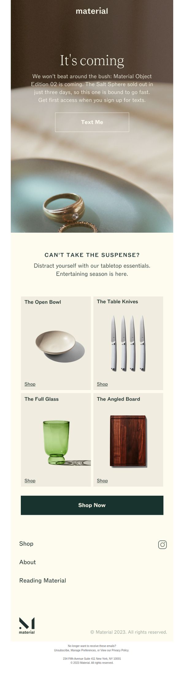 10. Material Kitchen: The next Material Object drop is coming