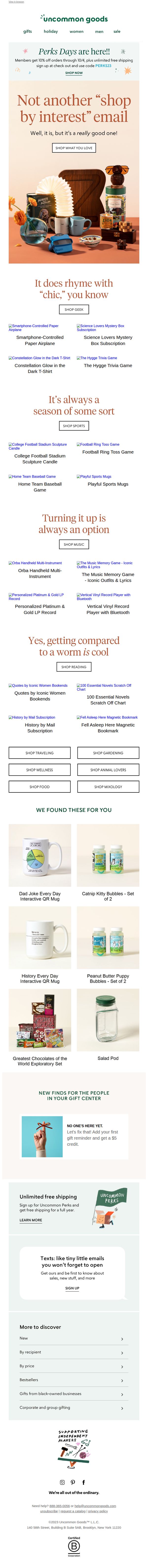 uncommon goods