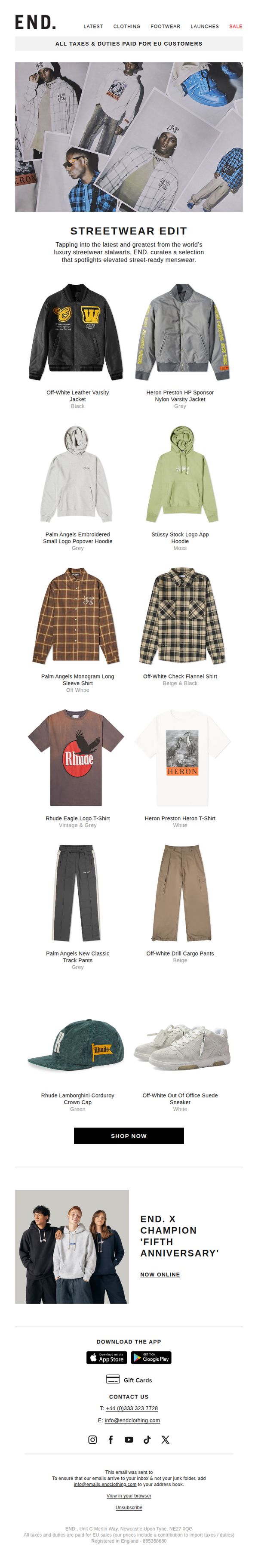 END. Clothing