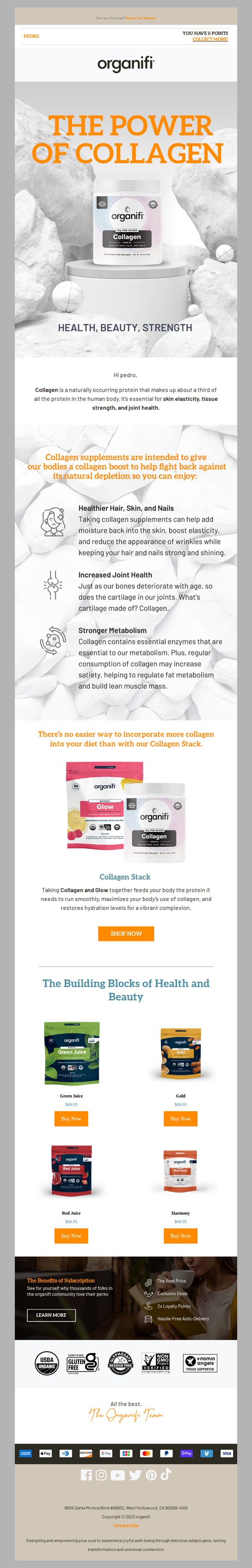8. Organifi: 3 reasons you *need* collagen in your diet