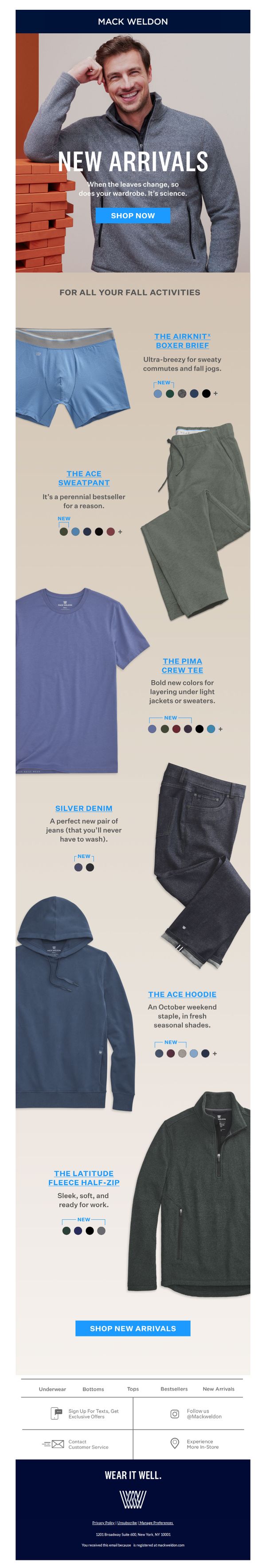 7. New underwear, hoodies, jeans, and more.