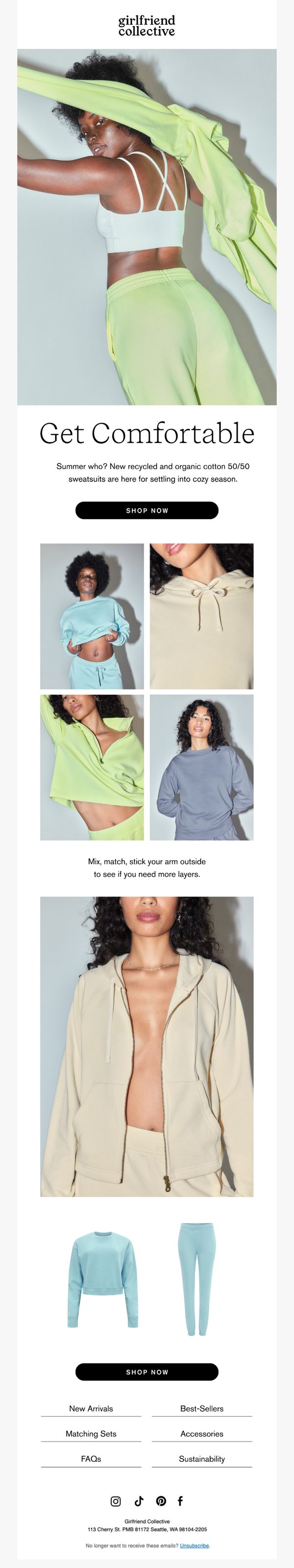 8. Girlfriend Collective - US: NEW! Sweatsuits Have Arrived